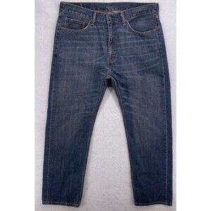 Levi's 505 Regular Fit Jeans Men's W38 L32 Dark Wash Straight Leg Denim 00505-27